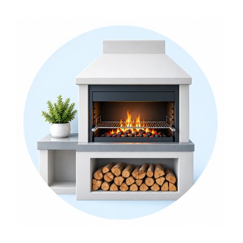 built in braai